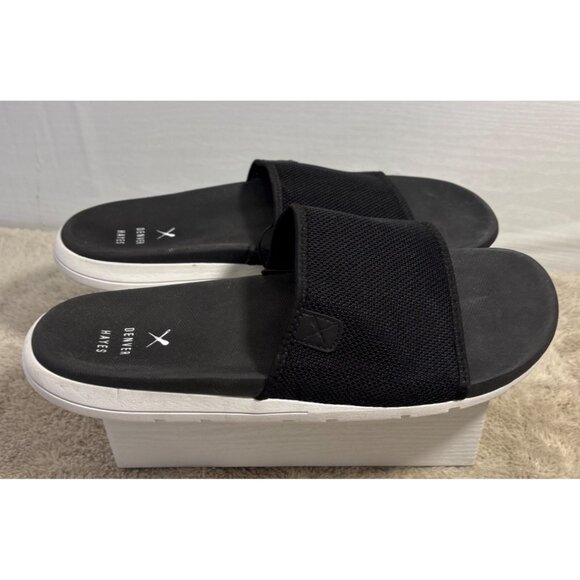 Denver Hayes Mens Size 11 Black Mesh Slide Sandals NEW with Tags - Picture 2 of 10